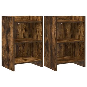 vidaXL Tables de chevet 2 pcs Ch&ecirc;ne fum&eacute; 40 x 30 x 60 cm
