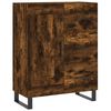 vidaXL Buffet haut Ch&ecirc;ne fum&eacute; 69,5x34x180 cm Bois d'ing&eacute;nierie