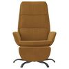 vidaXL Chaise de relaxation avec repose-pied Marron Velours