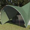 vidaXL Tente tipi avec toit avec &eacute;vent Vert et gris 600 x 600 x 347 cm