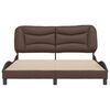 vidaXL Cadre de lit sans matelas Hvar marron 160x200 cm similicuir