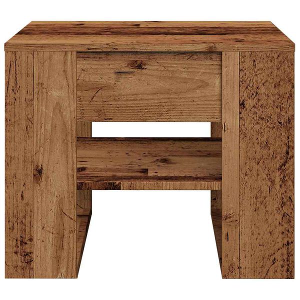 vidaXL Table basse vieux bois 55,5x55x45 cm bois d'ing&eacute;nierie