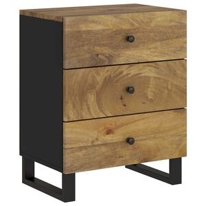 vidaXL Table de chevet 50x33x62 cm Bois de manguier et d'ing&eacute;nierie