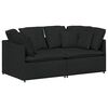 vidaXL Canap&eacute; modulable avec coussins en tissu noir