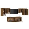 vidaXL Meubles TV 6 pcs Marron miel Bois massif de pin