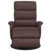 vidaXL Fauteuil inclinable avec repose-pieds marron similicuir