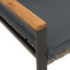 vidaXL banc avec coussin Gris et Gris fonc&eacute; 115 x 65 x 72 cm Rotin