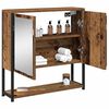 vidaXL Armoire de toilette avec miroir Bois ancien 60 x 16 x 60 cm