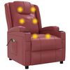 vidaXL Fauteuil de massage &eacute;lectrique Rouge bordeaux Similicuir