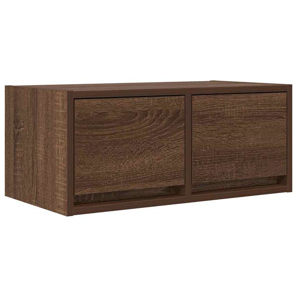 vidaXL Meuble TV ch&ecirc;ne marron 60x31x25,5 cm bois d'ing&eacute;nierie