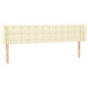 vidaXL T&ecirc;te de lit avec oreilles Cr&egrave;me 183x16x78/88 cm Similicuir