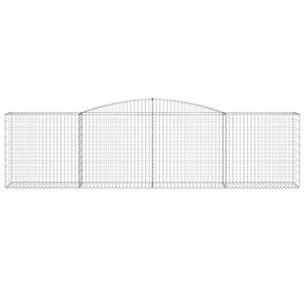 vidaXL Paniers &agrave; gabions arqu&eacute;s 2 pcs 400x50x100/120 cm Fer galvanis&eacute;