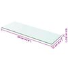 vidaXL Panneaux d'&eacute;tag&egrave;re 2 pcs Verre Transparent 60 x 15 cm