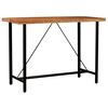 vidaXL Ensemble de bar 5 pcs Bois solide et cuir v&eacute;ritable