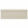 vidaXL Banc de rangement pliable Blanc cr&egrave;me Faux lin