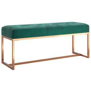 vidaXL Banc Vert fonc&eacute; 110x36x45 cm Velours