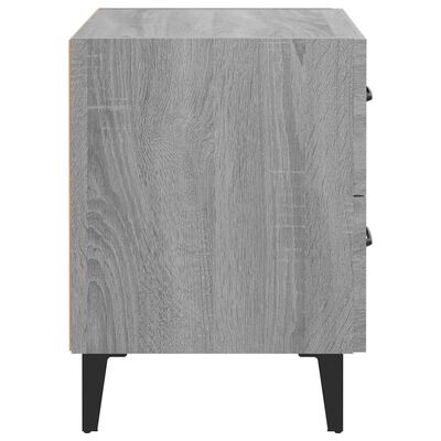 vidaXL Tables de chevet 2 pcs Sonoma gris 40x35x47,5 cm