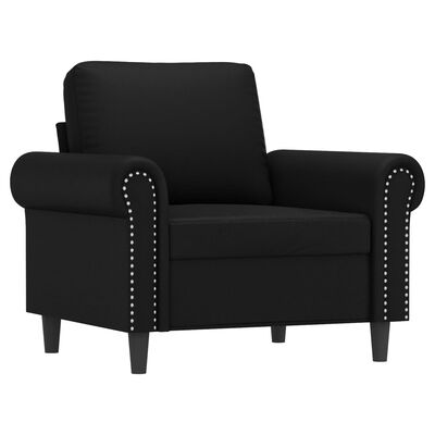 vidaXL Fauteuil Noir 60 cm Similicuir