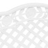 vidaXL Banc de jardin 108 cm Aluminium coulé Blanc