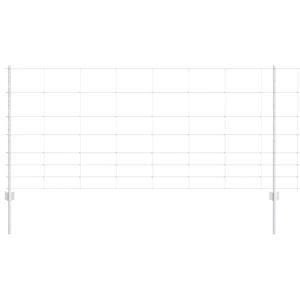 vidaXL Cl&ocirc;ture sauvage ext&eacute;rieure avec poteaux 50 x 1 m Argent&eacute; Maille