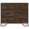vidaXL Commode ch&ecirc;ne marron 91x35,5x74,5 cm bois d'ing&eacute;nierie