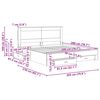 vidaXL Cadre de lit avec tiroir avec t&ecirc;te de lit Bois d'ing&eacute;nierie