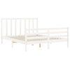 vidaXL Cadre de lit sans matelas blanc 160x200 cm bois de pin massif