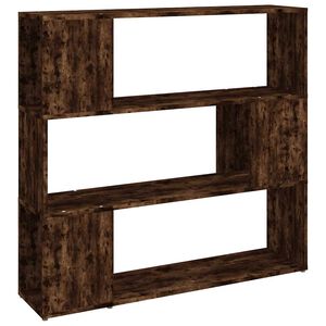 vidaXL Biblioth&egrave;que/S&eacute;parateur de pi&egrave;ce Ch&ecirc;ne fum&eacute; 100x24x94 cm