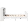 vidaXL Lit biblioth&egrave;que sans matelas blanc 140x190 cm bois pin massif