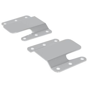 vidaXL Support de montage encastr&eacute; 2 pcs Argent&eacute; 75 x 66 mm Acier