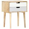 vidaXL Table de chevet 47x35x59 cm Bois de manguier massif