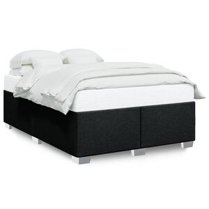 vidaXL Cadre de lit sans matelas noir 140x200 cm tissu