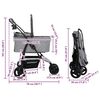 vidaXL Poussette Pliante pour Animaux Réglable Gris 78 x 54 x 101 cm