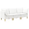 vidaXL Canap&eacute; modulaire avec rangement 3 pc Blanc Tissu