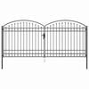 vidaXL Porte de Cl&ocirc;ture ASSEN 401 x 224,5 cm Acier Gris Verrouillable