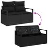 vidaXL Ensemble de canap&eacute; de jardin avec coussin 10 pcs Noir