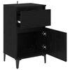 vidaXL Cabinet de chevet avec tiroir 2 pcs Ch&ecirc;ne noir 40 x 35 x 70 cm
