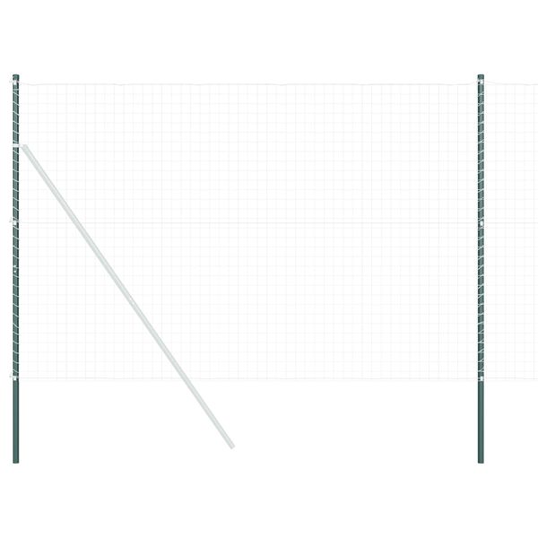 vidaXL Poteaux de clôture 2 pcs Vert Acier peint par poudre