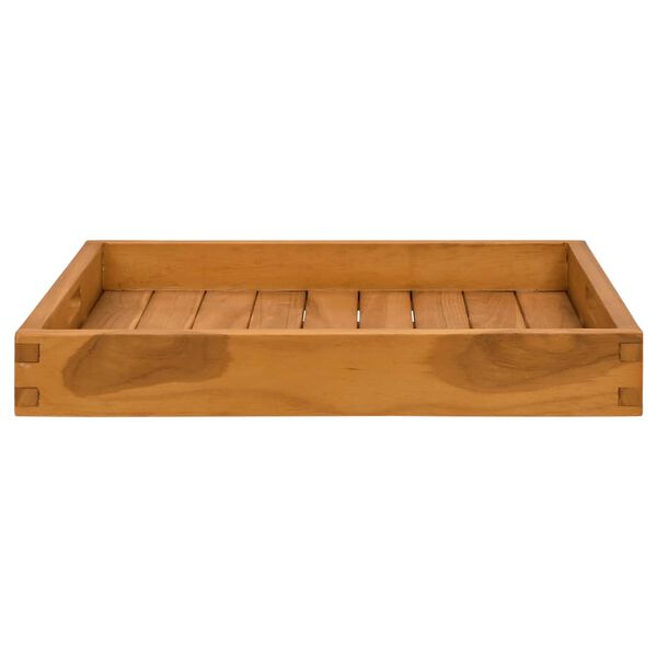 vidaXL Plateau de service 50x50 cm Bois de teck massif