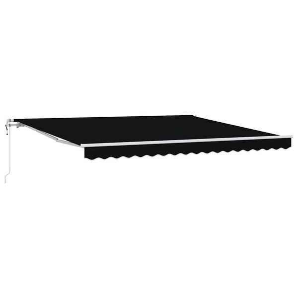 vidaXL Auvent Rétractable Noir 400 × 350 cm Tissu et acier