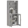 vidaXL Buffet haut Sonoma gris 69,5x34x180 cm Bois d'ing&eacute;nierie