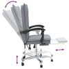 vidaXL Fauteuil inclinable de bureau Gris clair Tissu