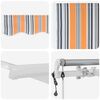 vidaXL Auvent R&eacute;tractable Multicolore 400 &times; 300 cm tissu