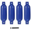 vidaXL Pare-choc de bateau 4 pcs noir 58,5x16,5 cm PVC