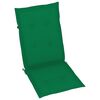 vidaXL Chaises de jardin lot de 2 et coussins vert Bois de teck massif
