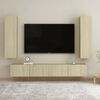 vidaXL Ensemble de meubles TV 4 pcs Ch&ecirc;ne sonoma Bois d'ing&eacute;nierie