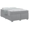 vidaXL Cadre de lit avec matelas Gris clair 160 x 200 cm tissu