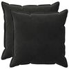 vidaXL Housse de coussin 2 pcs HOUTEN Noir 55 x 55 cm Velours