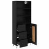 vidaXL Haut Armoire avec tiroir 2 pcs Ch&ecirc;ne noir Bois d'ing&eacute;nierie