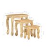 vidaXL Ensemble de tables gigognes 3 pcs bois de manguier massif